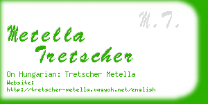 metella tretscher business card